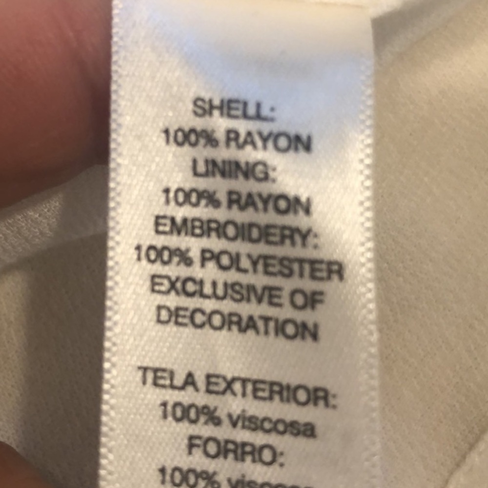 CHICO’S SUMMER EMBROIDERY TUNIC TOP WHITE BLUE CHICOS SIZE 1 SMALL - Picture 9 of 13